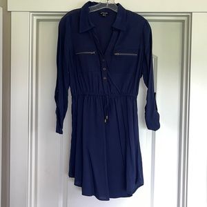 Dark blue long sleeve dress like new !